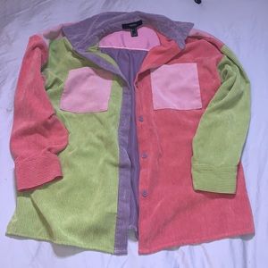 Color block button up from forever 21 oversize fit
